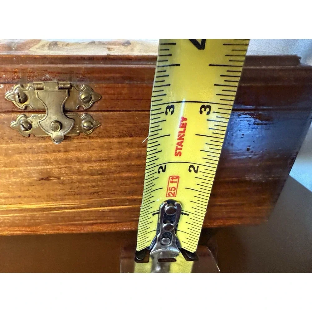 Antique Handmade Jewlery Music Box made by Doris, local artist 8x5x3.75